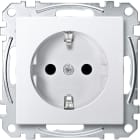 MERTEN - SCHUKO-Steckdose, BRS, Schraub-Liftklemmen, polarweiß, System M