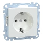 MERTEN - SCHUKO-Steckdose, Schraub-Liftklemmen, aktivweiß glänzend, System M