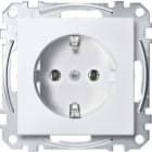 MERTEN - SCHUKO-Steckdose, Schraub-Liftklemmen, polarweiß, System M