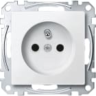 MERTEN - Steckdose mit Schutzkontaktstift, BRS, Schraub-Liftklemmen, polarweiß, System M