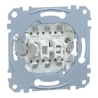 MERTEN - Doppeltaster-Einsatz, 2 Wechsel 1-polig, 10 A, AC 250 V, Schraub-Liftklemmen