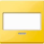 MERTEN - Wippe mit Schriftfeld und Kontrollfenster, gelb, System M
