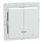 MERTEN - Doppelwippe mit Kontrollfenster IP44, aktivweiß glänzend, System M