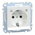 MERTEN - SCHUKO-Steckd. m. Lichtausl. u. LED-Bel.-Modul, BRS, StK, aktivws. glänz.,Sys. M