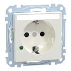 MERTEN - SCHUKO-Steckd. m. Übersp.schutz u. Schriftf., BRS, StK, polarws. glänz., Sys. M