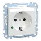 MERTEN - SCHUKO-Steckd. m. Übersp.schutz u. Schriftf., BRS, StK, aktivws. glänz., Sys. M