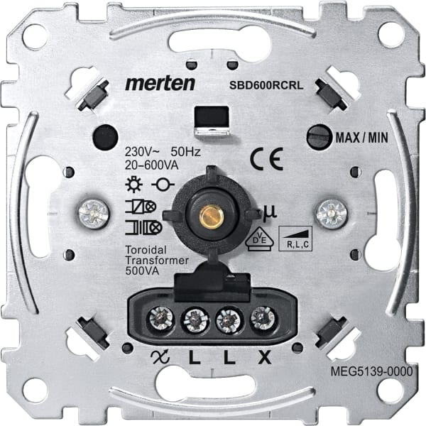 MERTEN - Universal-Drehdimmer-Einsatz, 20-600 W/VA