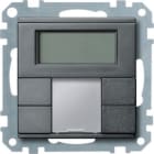 MERTEN - Taster 2fach plus mit Raumtemperaturregler, anthrazit, System M