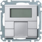 MERTEN - Taster 2fach plus mit Raumtemperaturregler, aluminium, System M