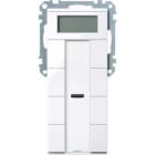 MERTEN - Taster 4fach plus mit Raumtemperaturregler, aktivweiß glänzend, System M