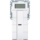 MERTEN - Taster 4fach plus mit Raumtemperaturregler, polarweiß, System M