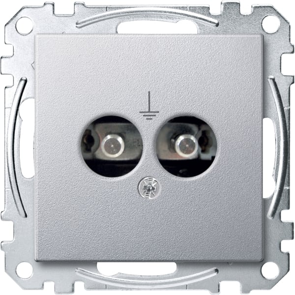 MERTEN - Potentialausgleich-Steckdosen-Einsatz, aluminium, System M