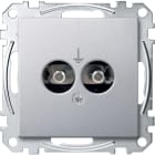 MERTEN - Potentialausgleich-Steckdosen-Einsatz, aluminium, System M