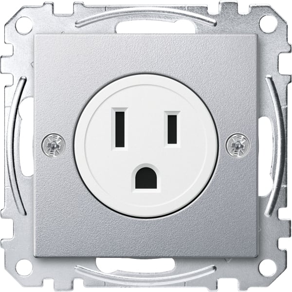 MERTEN - USA-Steckdosen-Einsatz, 15 A, aluminium, System M