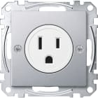 MERTEN - USA-Steckdosen-Einsatz, 15 A, aluminium, System M