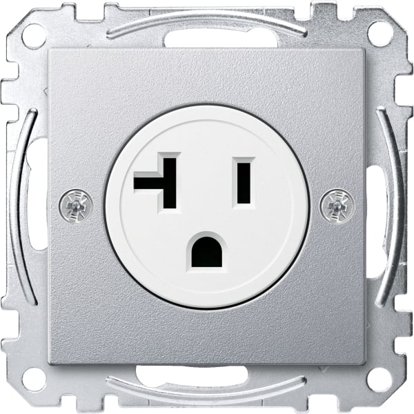 MERTEN - USA-Steckdosen-Einsatz, 20 A, aluminium, System M