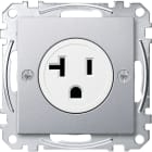 MERTEN - USA-Steckdosen-Einsatz, 20 A, aluminium, System M