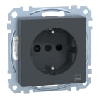 MERTEN - SCHUKO-Steckdose mit Kennz. Computer, BRS, Steckklemmen, anthrazit, System M