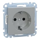 MERTEN - SCHUKO-Steckdose mit Kennz. Computer, BRS, Steckklemmen, aluminium, System M