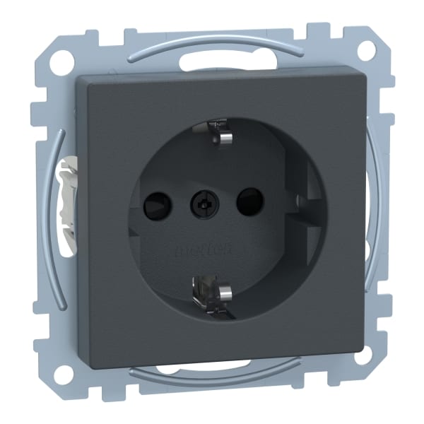 MERTEN - SCHUKO-Steckdose mit Kennz. Trockner, BRS, Steckklemmen, anthrazit, System M