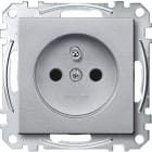 MERTEN - Steckdose mit Schutzkontaktstift, BRS, Schraub-Liftklemmen, aluminium, System M