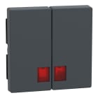 MERTEN - Doppelwippe mit rotem Symbolfenster, anthrazit, System M