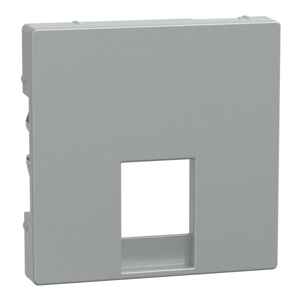 MERTEN - Zentralplatte für Telefonsteckdosen-Einsatz RJ11/RJ12, aluminium, System M