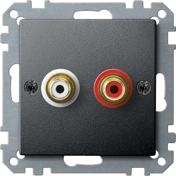MERTEN - Steckdose für Audio Anschluss, anthrazit, System M