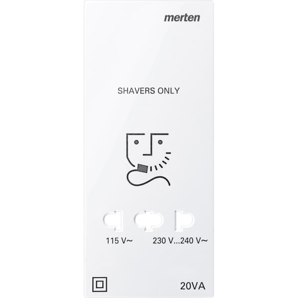 SCHNEIDER ELECTRIC - Zentralplatte für Rasiersteckdose, polarweiß glänzend, System M
