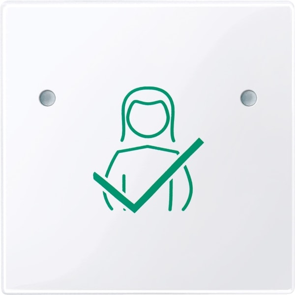 MERTEN - Tastfläche 1-fach für Abstelltaster, aktivweiß glänzend, System M