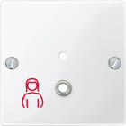 MERTEN - Zentralplatte Zugtaster, polarweiß glänzend, System M