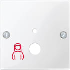 MERTEN - Zentralplatte Pneumatiktaster, polarweiß glänzend, System M