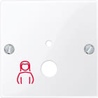 MERTEN - Zentralplatte Pneumatiktaster, aktivweiß glänzend, System M