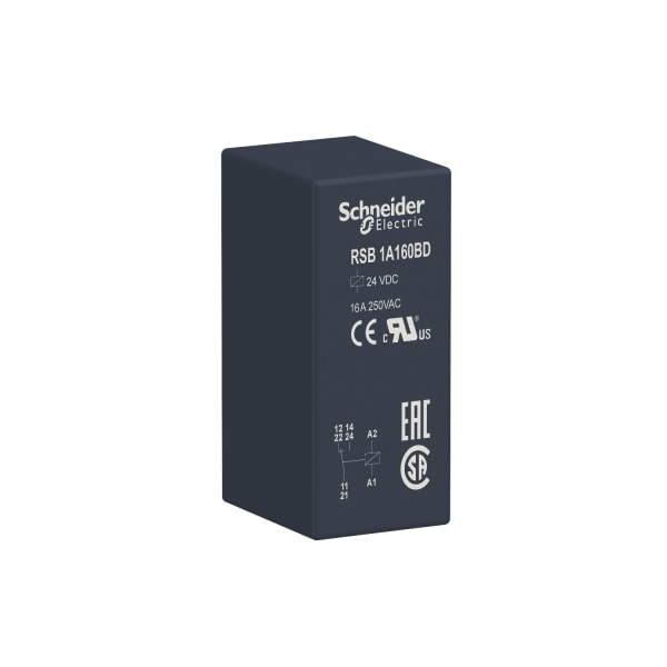 SCHNEIDER ELECTRIC - Interface-Relais RSB, 1 W, 16 A, 24 VDC