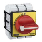 SCHNEIDER ELECTRIC - Not-Aus/Hauptschalter, 4-Loch bef., 3p, 690V, 63A, Griff rot abschließbar