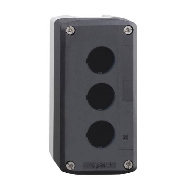 SCHNEIDER ELECTRIC - Leergehäuse, Harmony XALD, Kunststoff, dunkelgrau, 3 Bohrungen, 22mm