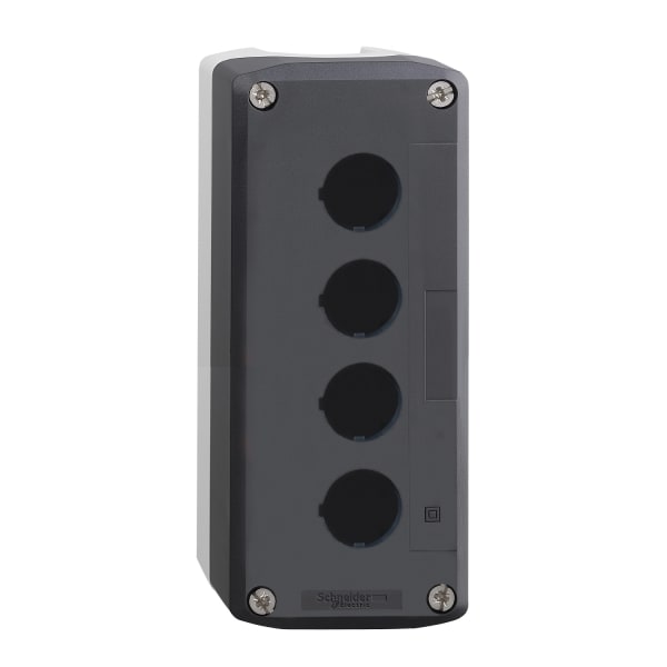 SCHNEIDER ELECTRIC - Leergehäuse, Harmony XALD, Kunststoff, dunkelgrau, 4 Bohrungen, 22mm