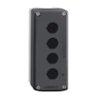 SCHNEIDER ELECTRIC - Leergehäuse, Harmony XALD, Kunststoff, dunkelgrau, 4 Bohrungen, 22mm