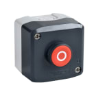 SCHNEIDER ELECTRIC - Aufbaugehäuse XALD, Kstst, dgr, 1 Drucktaster, rot, O, 1S+1Ö