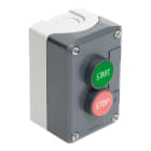 SCHNEIDER ELECTRIC - Aufbaugehäuse XALD, Kstst, dgr, 2 Drucktaster, gn-rt, START, STOP, 1S+1Ö