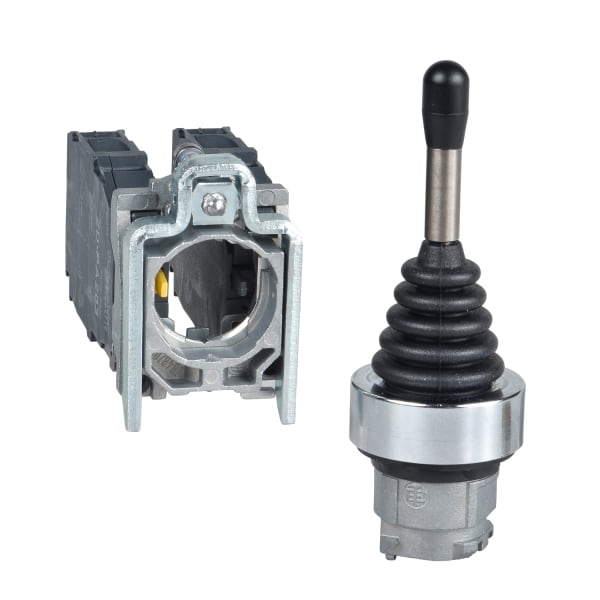 SCHNEIDER ELECTRIC - Joystick, XB4, Metall, 22mm, sw, Richtungen+S, 1-stufig, tastend, m. Rückz.