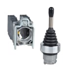 SCHNEIDER ELECTRIC - Joystick, XB4, Metall, 22mm, sw, Richtungen+S, 1-stufig, tastend, m. Rückz.