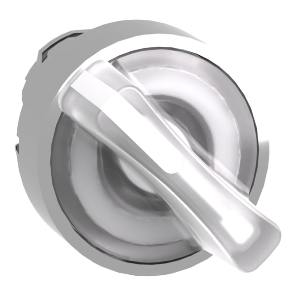 SCHNEIDER ELECTRIC - Leuchtwahlschalter Frontelement XB4, Metall, 22mm, weiß, für LED, 2 Stell., rast