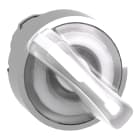 SCHNEIDER ELECTRIC - Leuchtwahlschalter Frontelement XB4, Metall, 22mm, weiß, für LED, 2 Stell., rast
