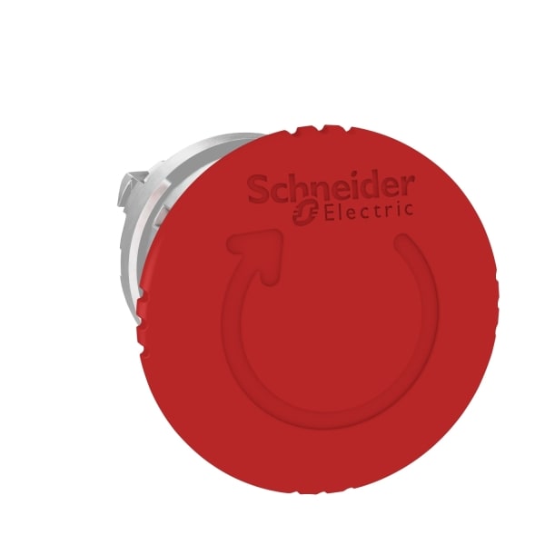 SCHNEIDER ELECTRIC - Not-Aus/Not-Halt-Schalter Frontelement XB4, Metall, 22mm, rot, Pilz 40mm, Drehe