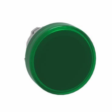 SCHNEIDER ELECTRIC - Leuchtmelder Frontelement XB4, Metall, 22mm, grün, für LED, glatte Kalotte
