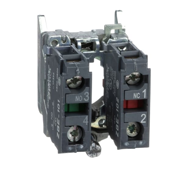 SCHNEIDER ELECTRIC - Hilfsschalterblock+Befestigungsflansch, XB4, Metall, 22mm, 30mm, 1S+1Ö, SK