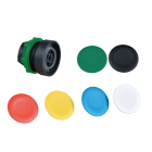 SCHNEIDER ELECTRIC - Drucktaster Frontelement XB5, Kunststoff, 22mm, 6 farbige Tastenschilder, tastend