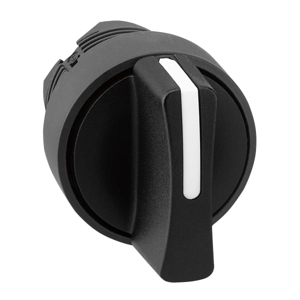 SCHNEIDER ELECTRIC - Wahlschalter, Frontelement, Harmony XB5, Kunststoff, 22mm, schwarz, 3 Stellungen, Mitte rastend, Sammelverpackung