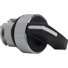 SCHNEIDER ELECTRIC - Wahlschalter Frontelement XB4, Metall, 22mm, sw, 2 Stell., langer Knebel, rastend